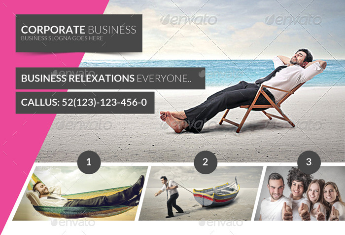 Corporate Business Postcard Template