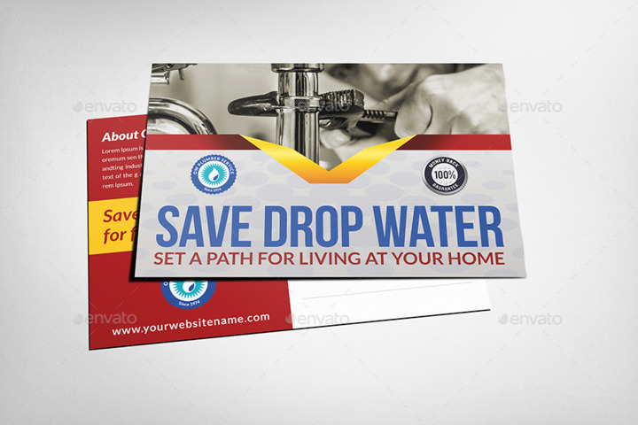 Plumber Service Postcard Template
