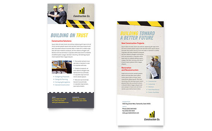Industrial & Commercial Construction Rack Card