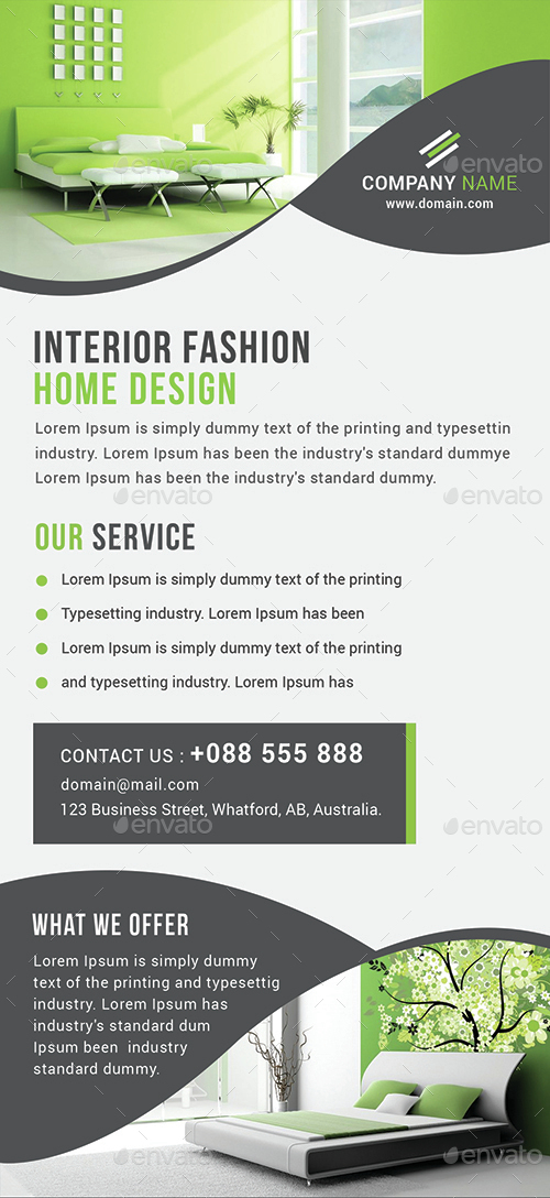 Interior Design Rack Card