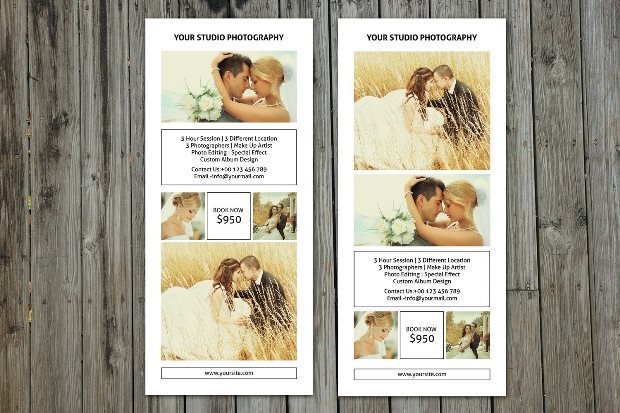 Wedding Photographer Rack Card Template
