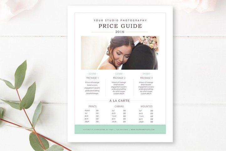 Photography Price List Template