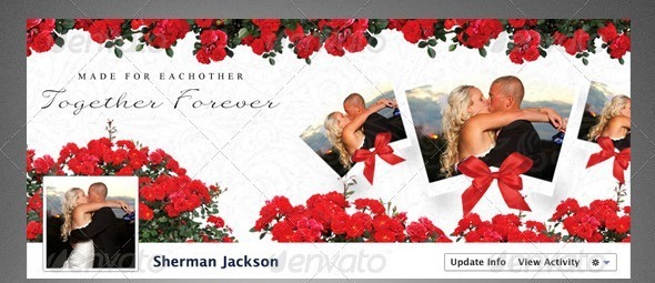 Lovers Facebook Timeline Cover PSD Template