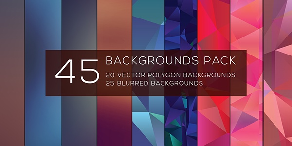 45 Polygon Backgrounds Pack