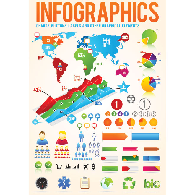 Vector Infographic designer Kit