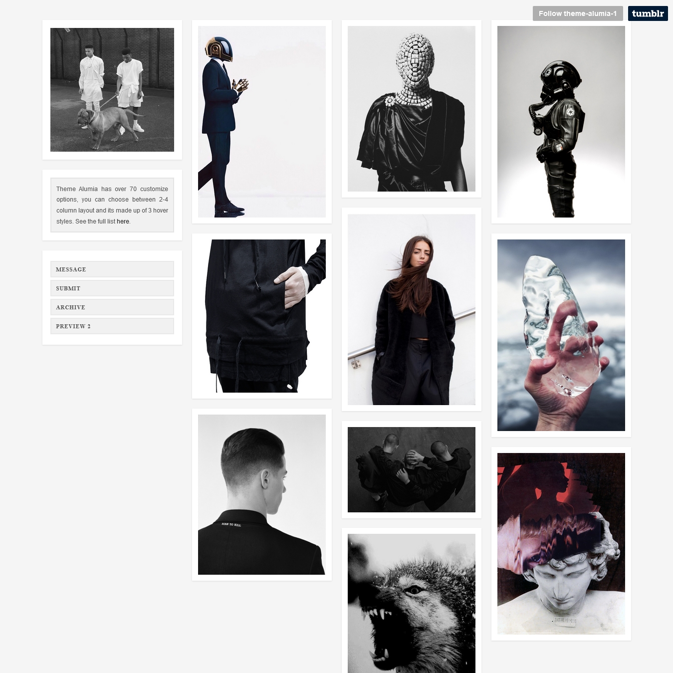 Alumia Free Tumblr Theme