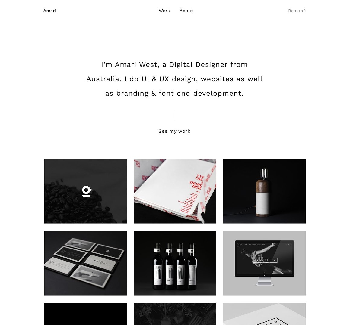 Amari Behance Portfolio Template