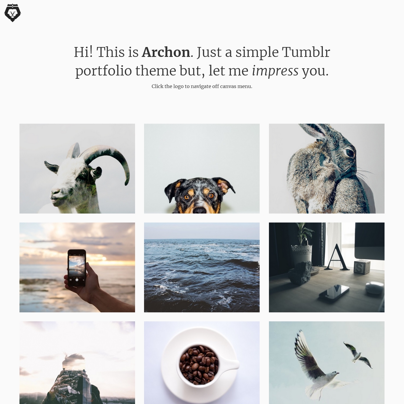 Archon Tumblr Portfolio Theme