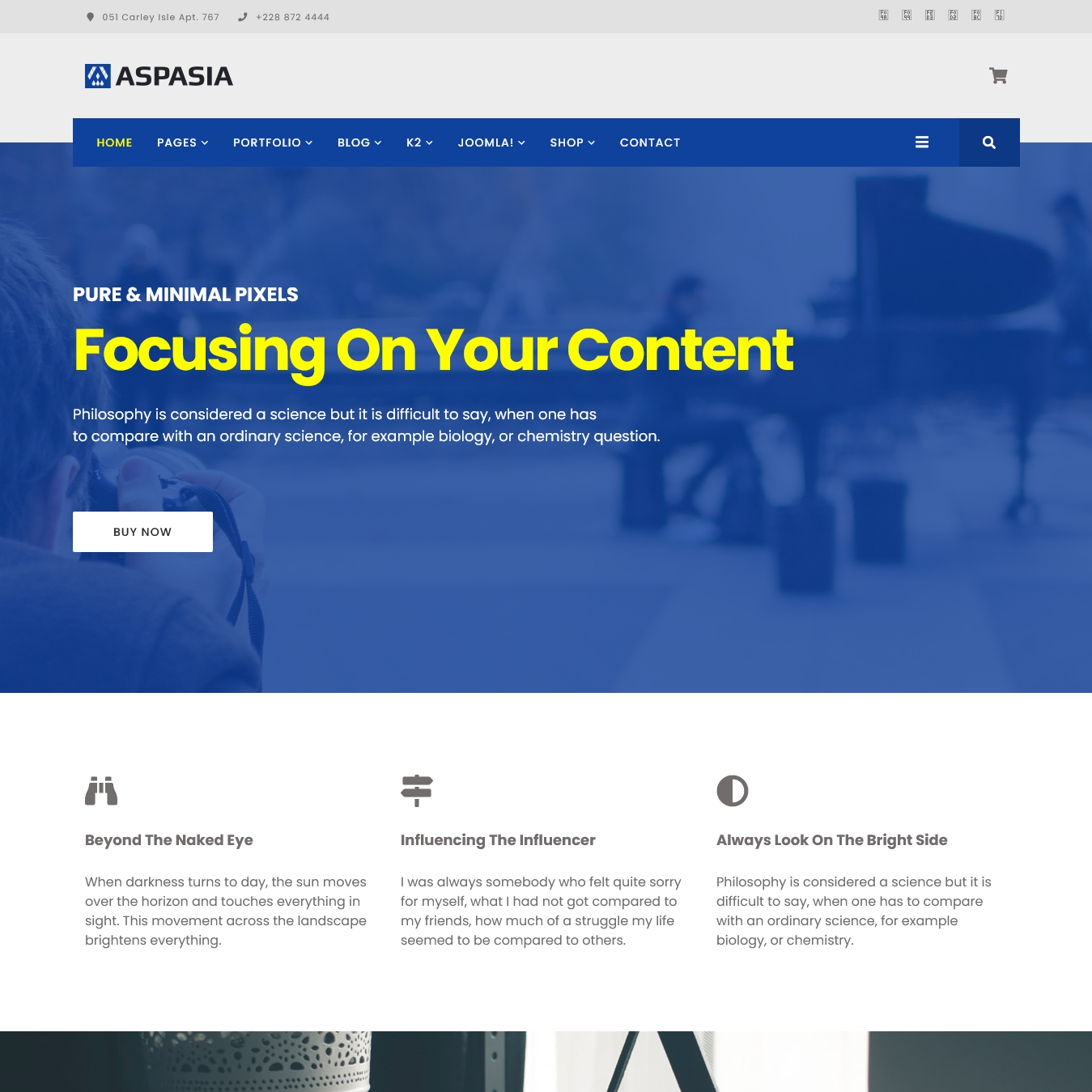 Aspasia Responsive Joomla Template