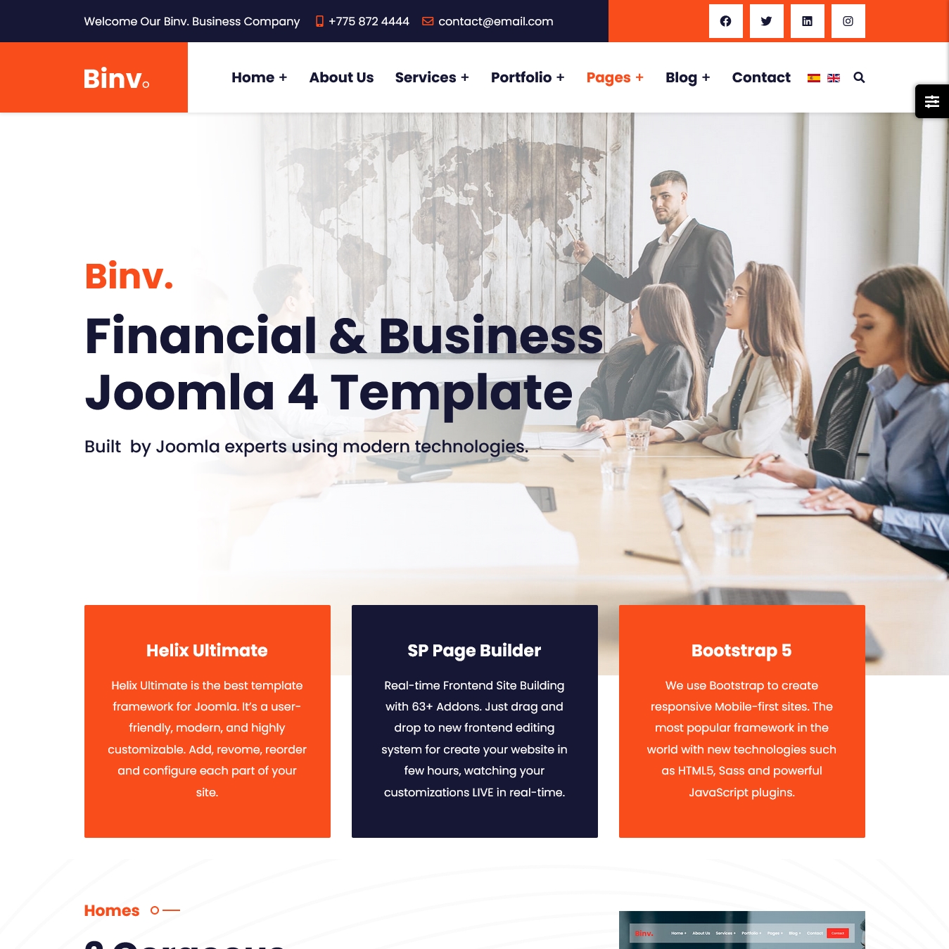 Binv Financial & Business Joomla 4 Template