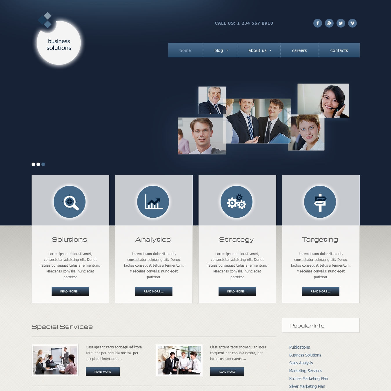 Business Solutions Joomla Templte