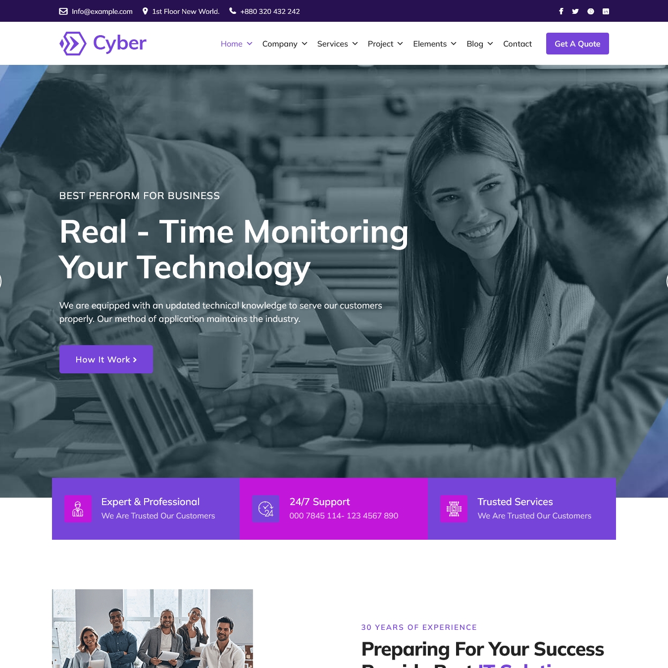 Cyber IT Solution & Business Service WordPress Theme