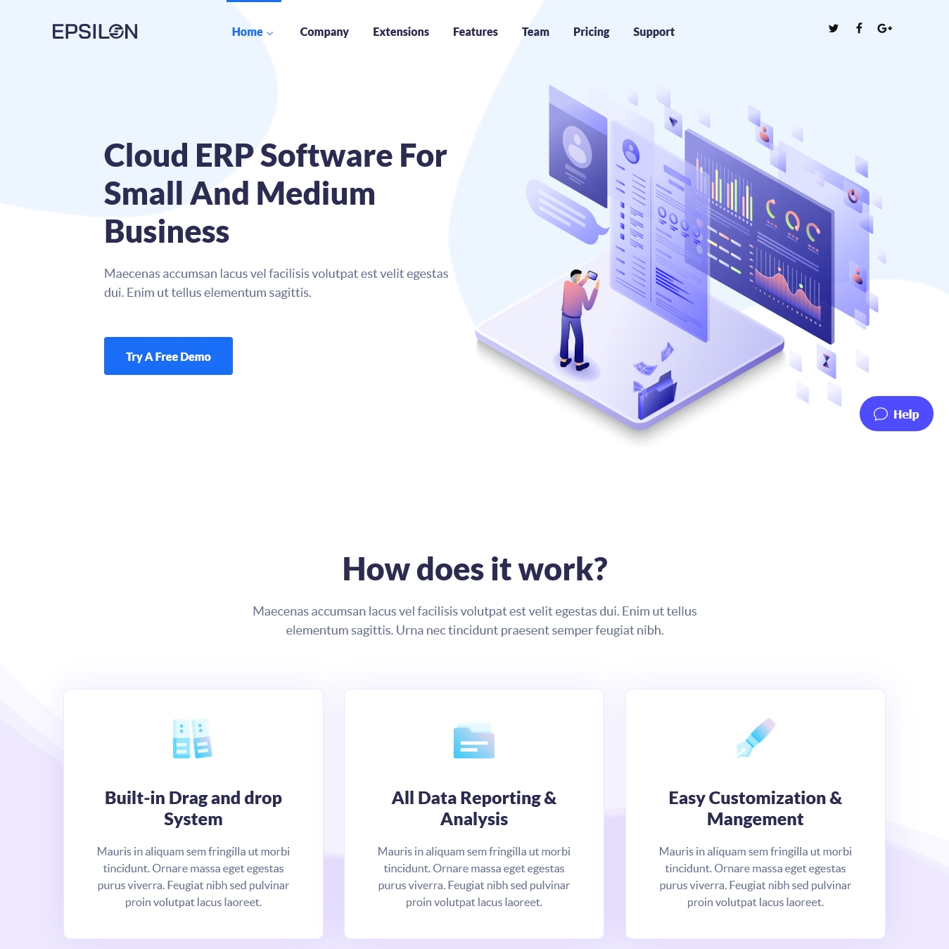 Epsilon Joomla SaaS Template