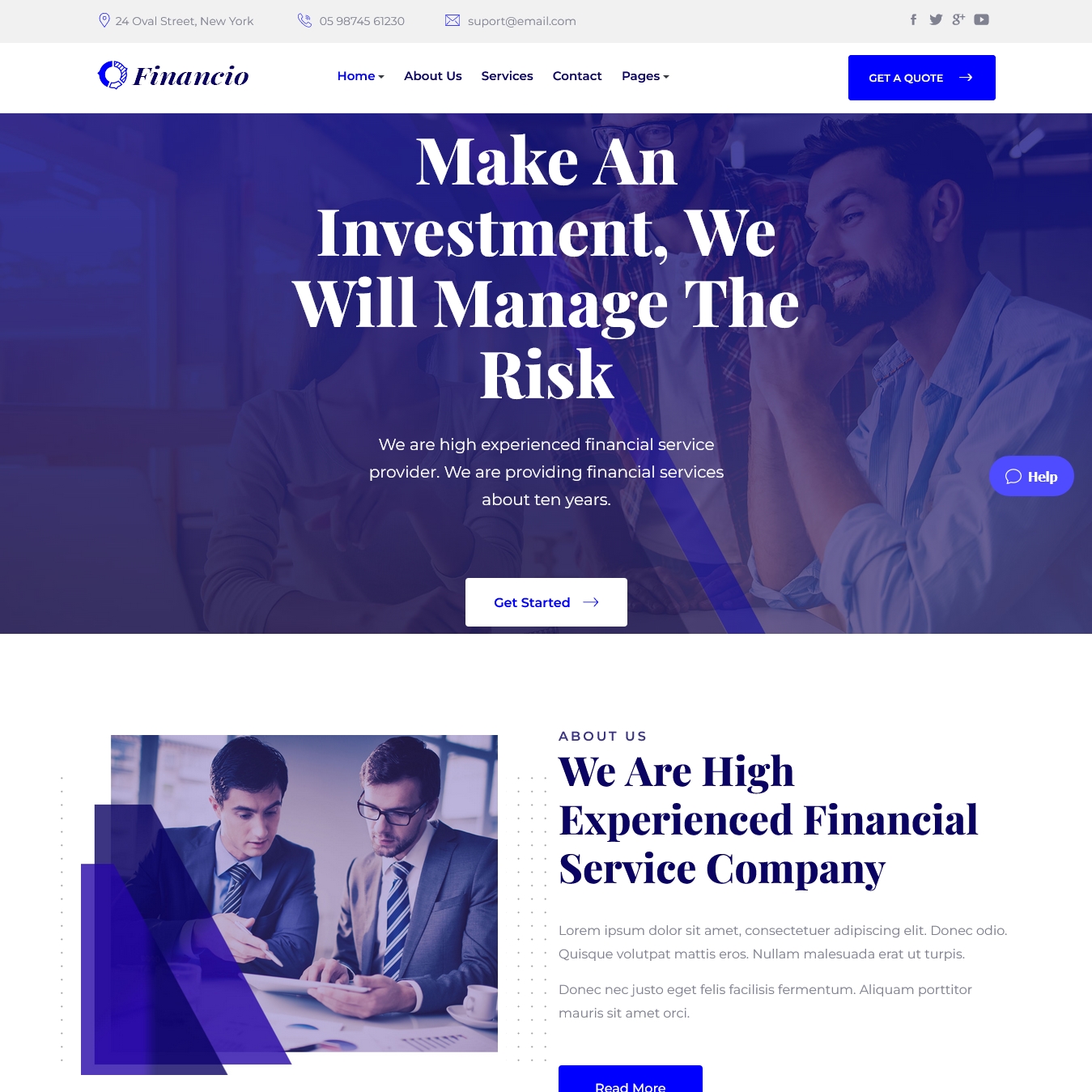 Financio Joomla Finance Template