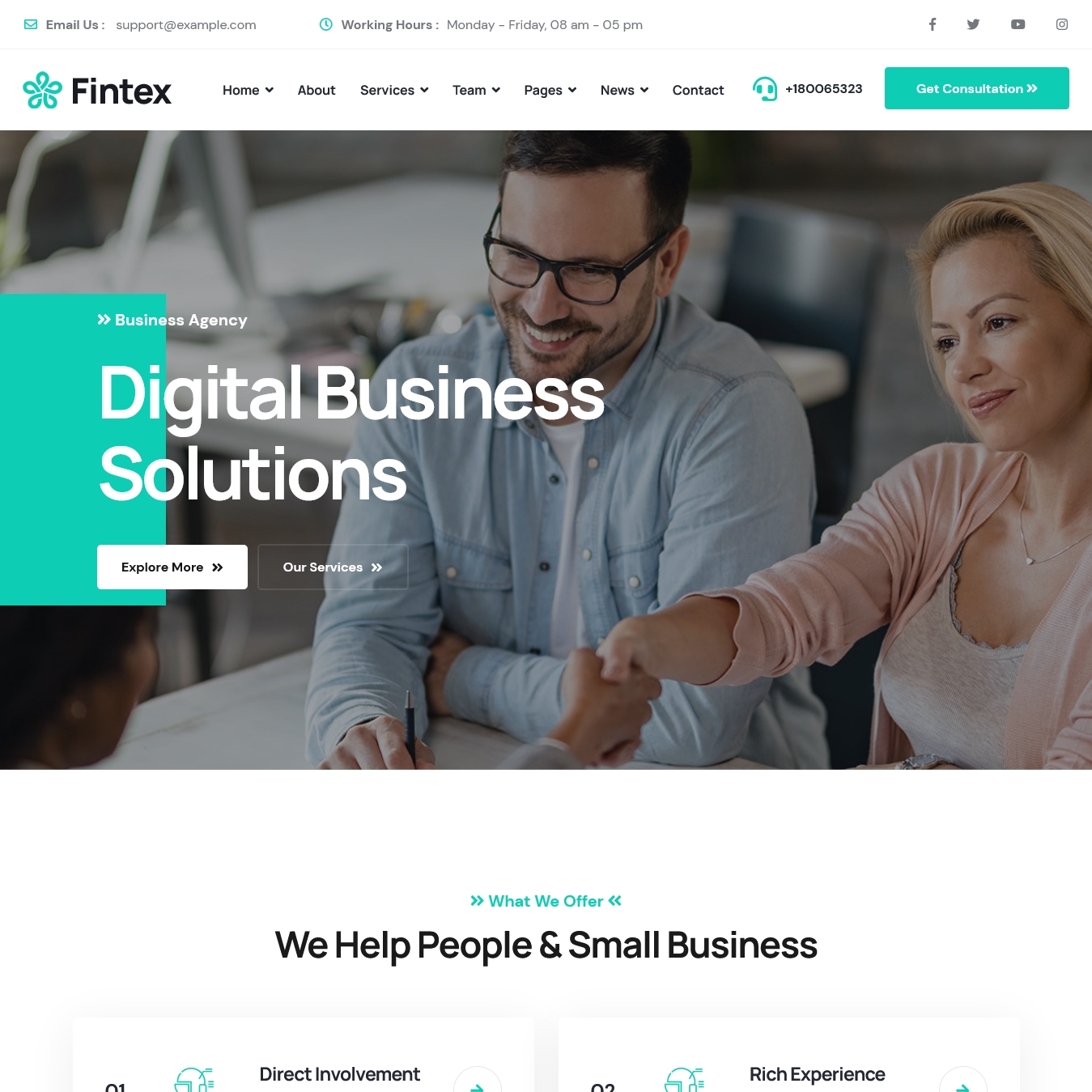 Fintex Consulting & Financial Joomla 4 Template