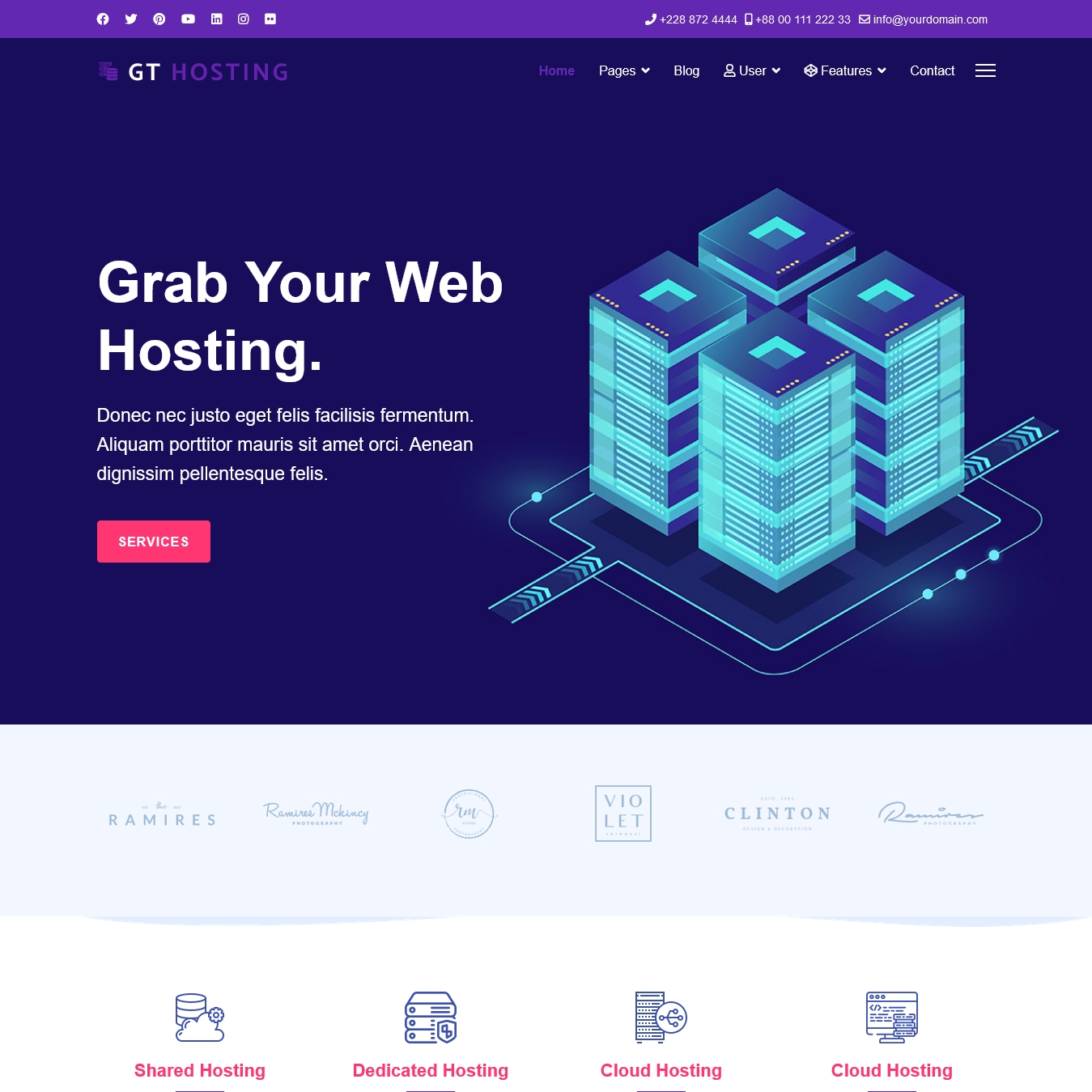 GT Hosting Service Joomla Template