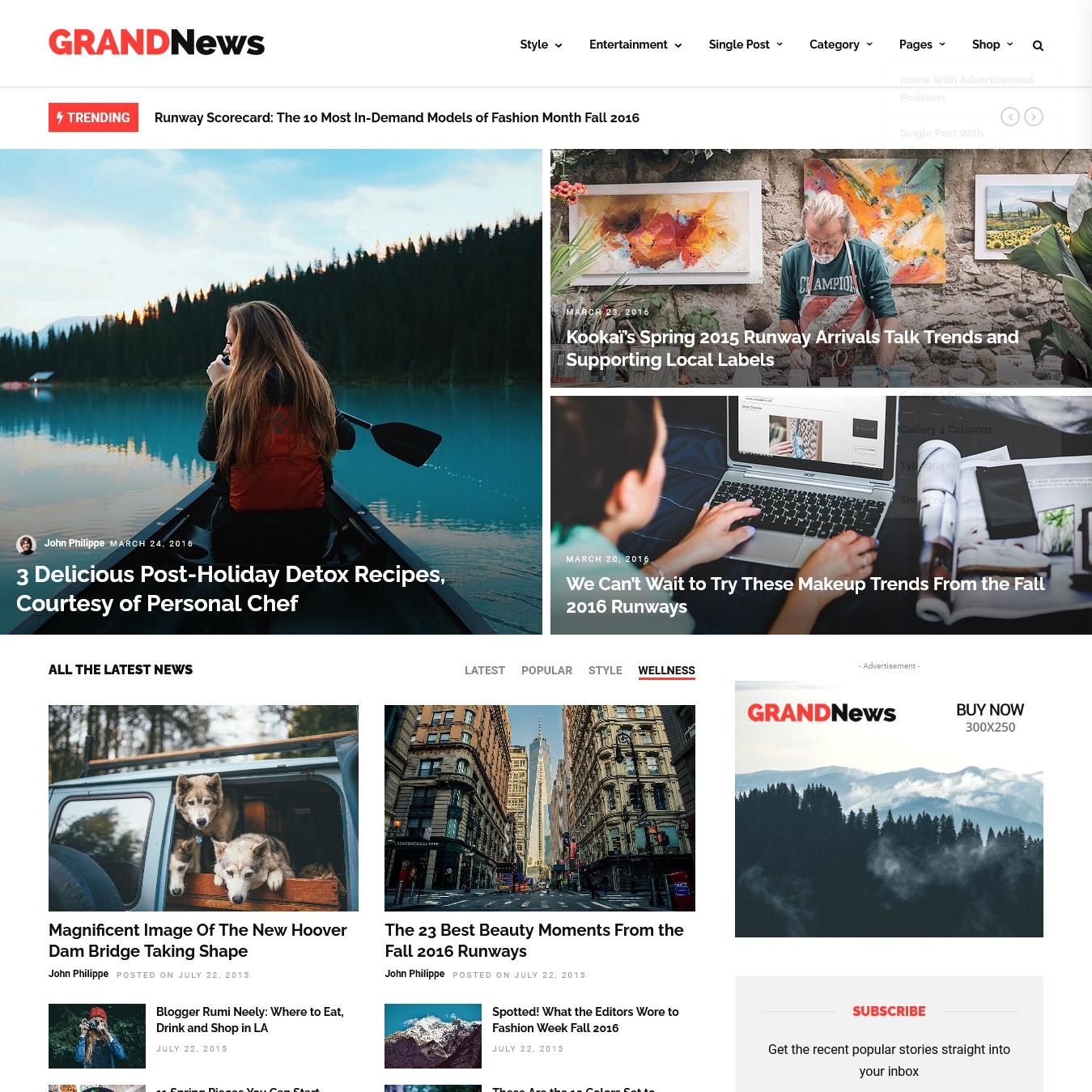 Grand News Responsive News & Magazine Theme