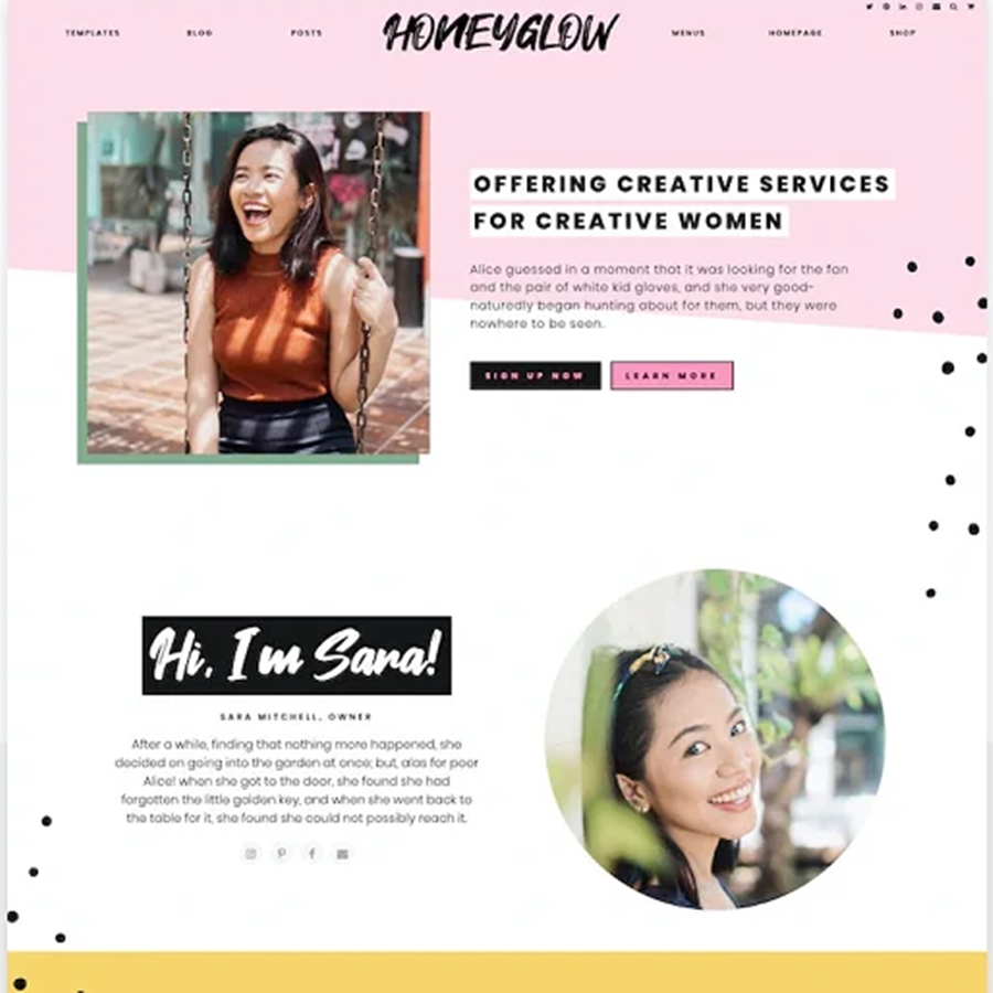 Honeyglow WordPress Theme