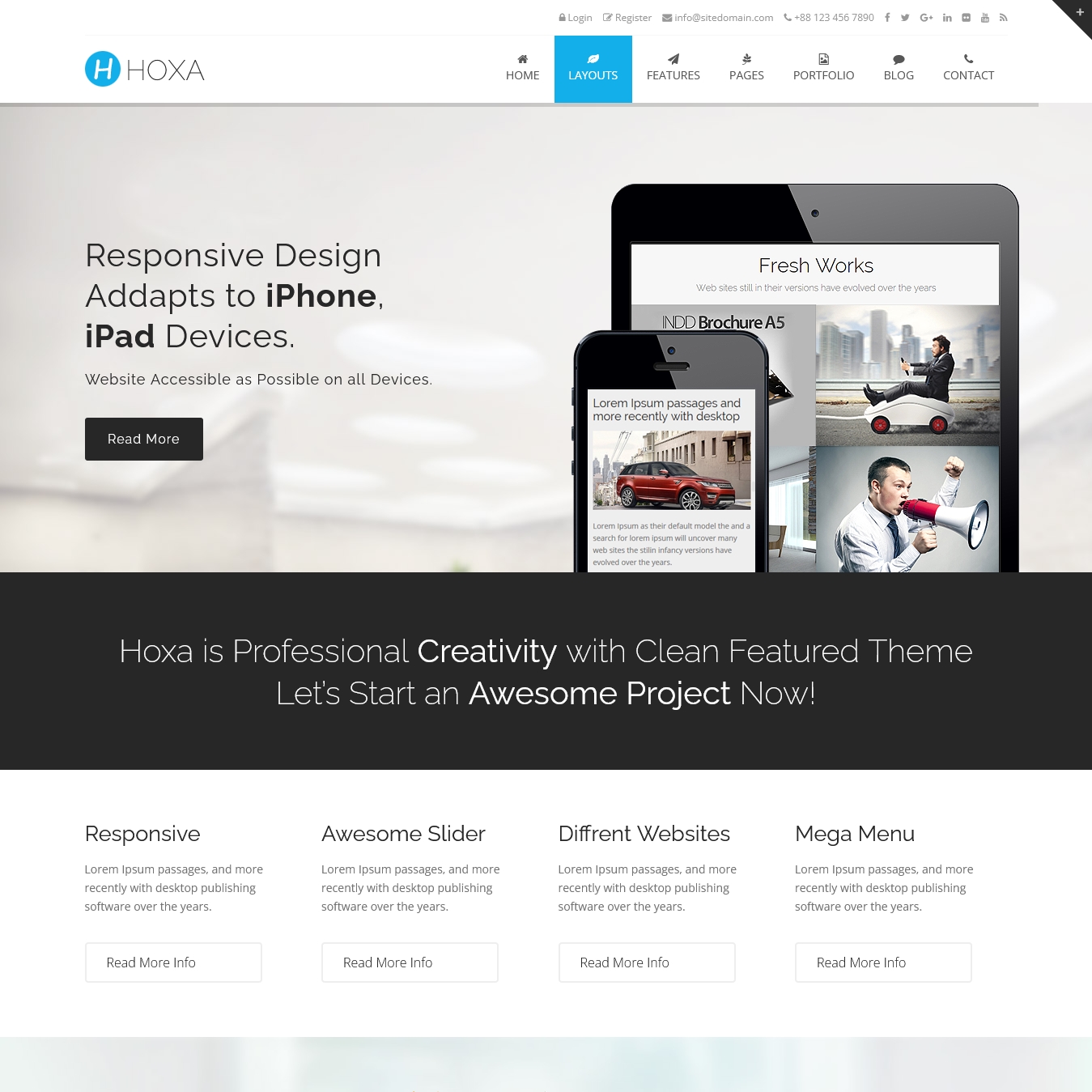 Hoxa Responsive Multipurpose Joomla Template