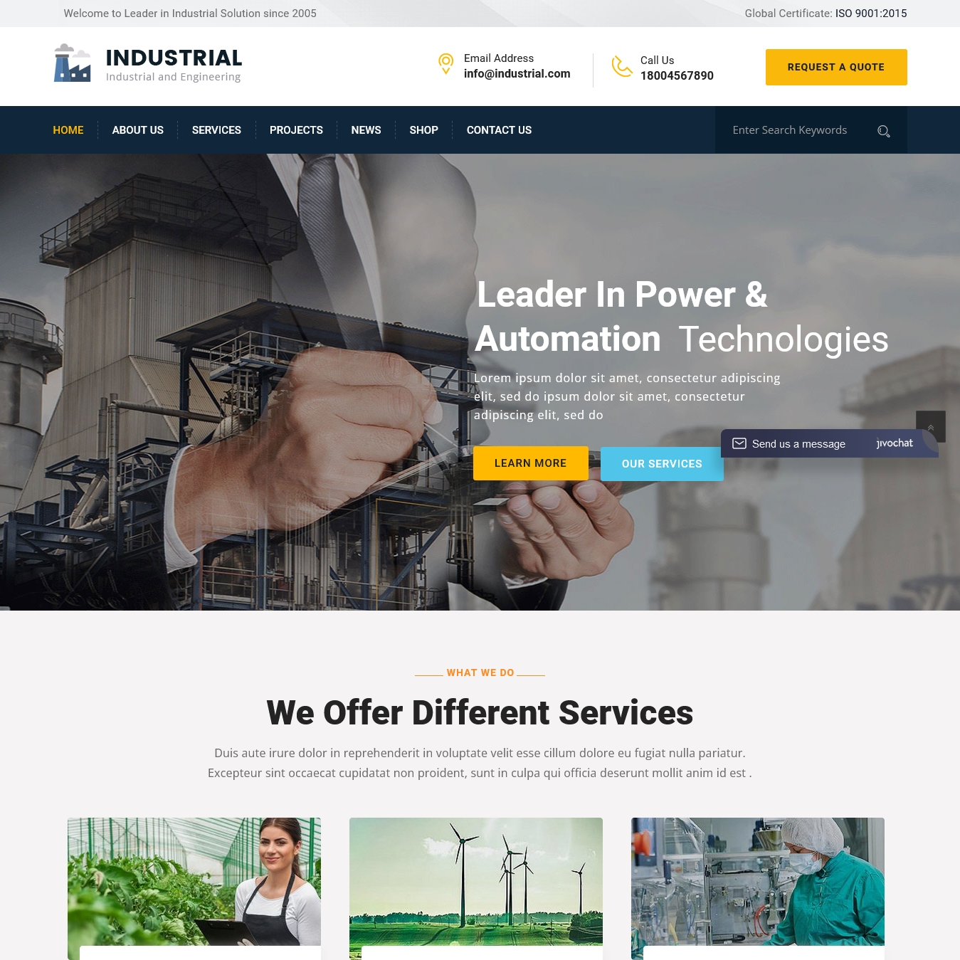 Industrial Industry and Engineering WordPress Theme