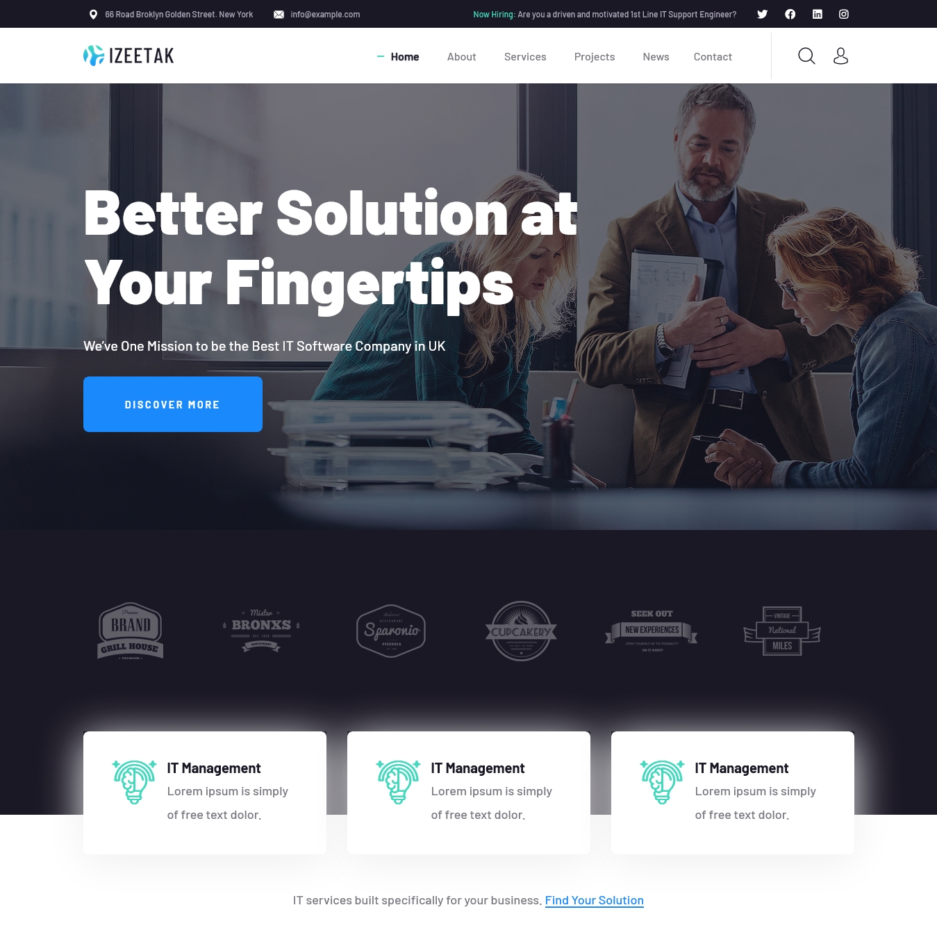 Izeetak IT Solutions & Services Joomla 4 Template