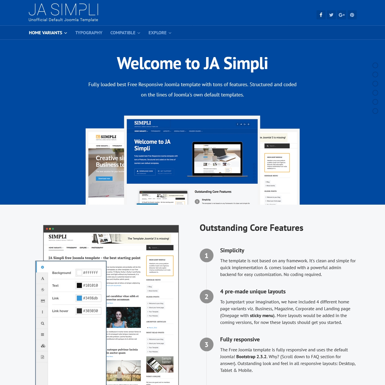 JA Simpli Free Joomla Template