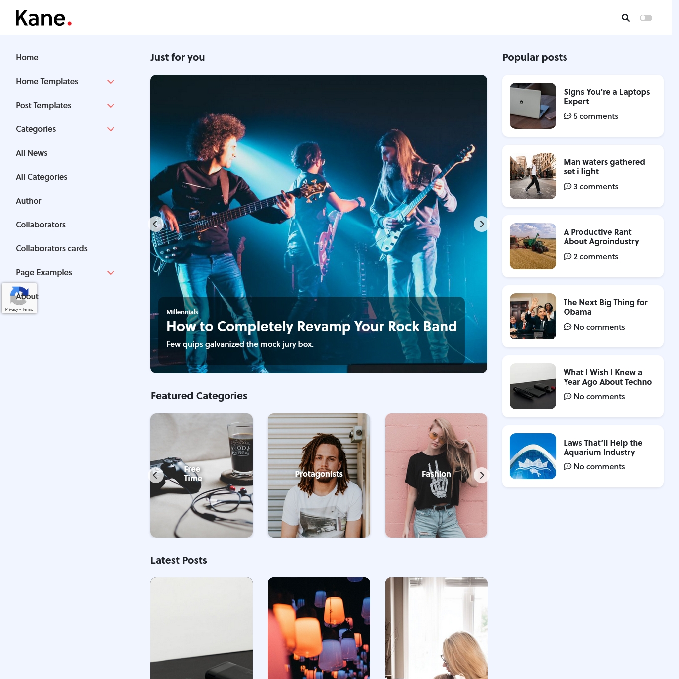 KANE News Magazine Blog Corporate WordPress Bootstrap Theme