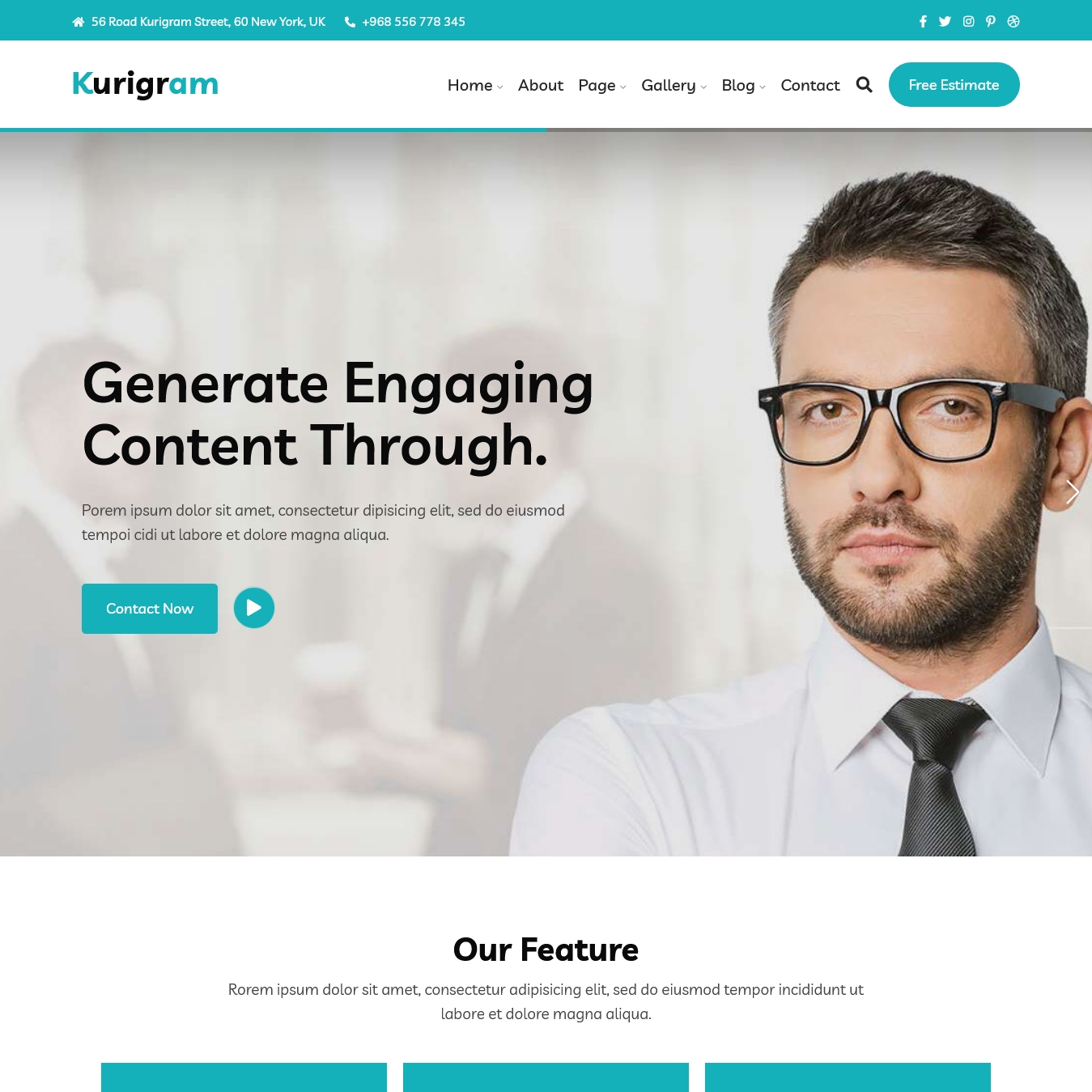 Kurigram Corporate Responsive WordPress Theme
