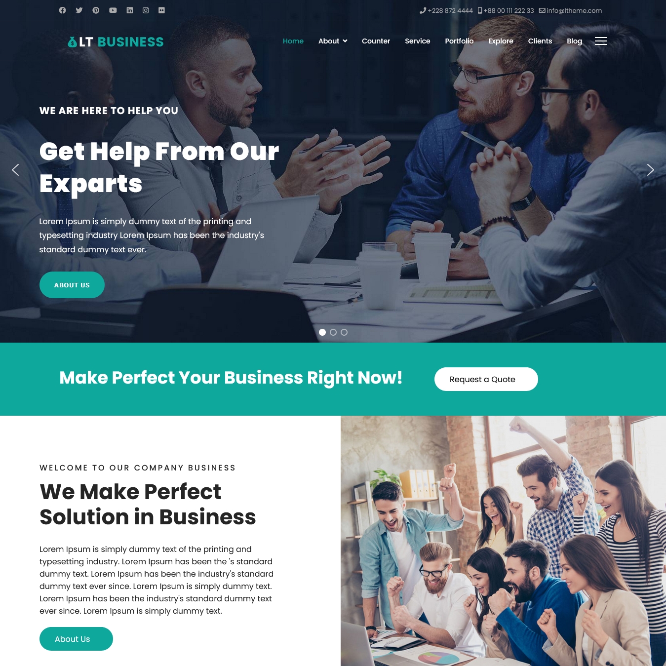 LT Business Onepage Joomla Template