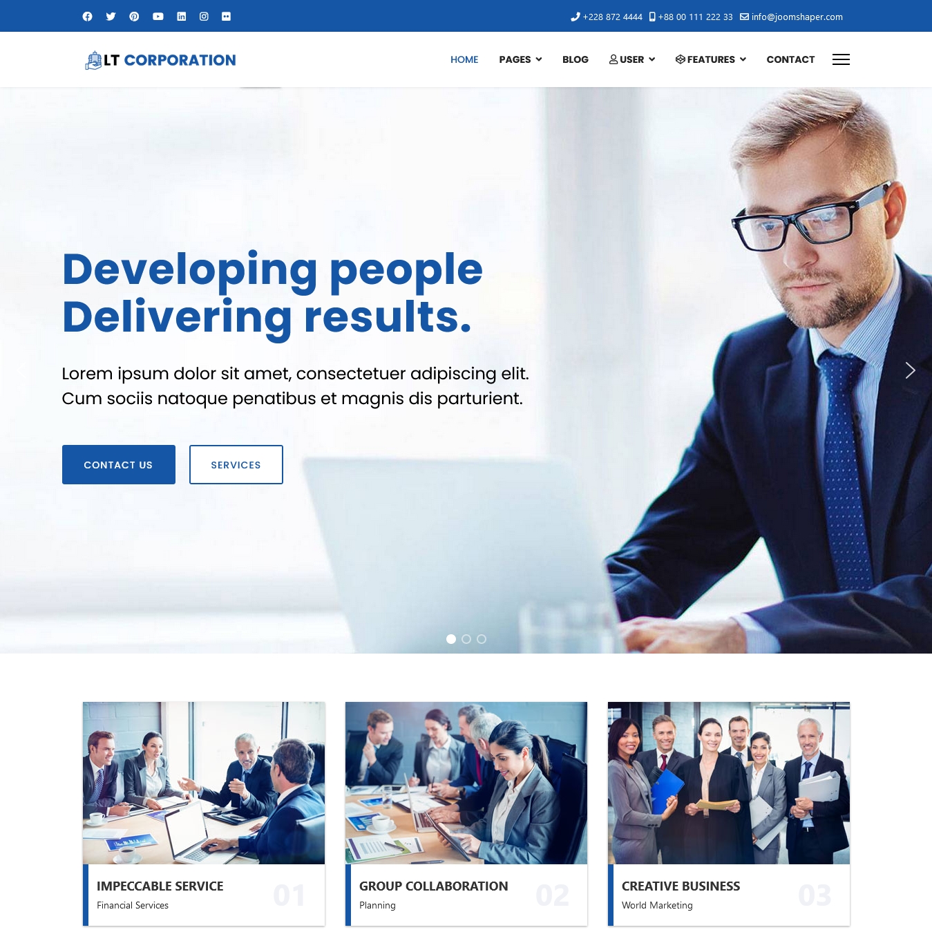 LT Corporation Cooperative Companies Free Joomla Template