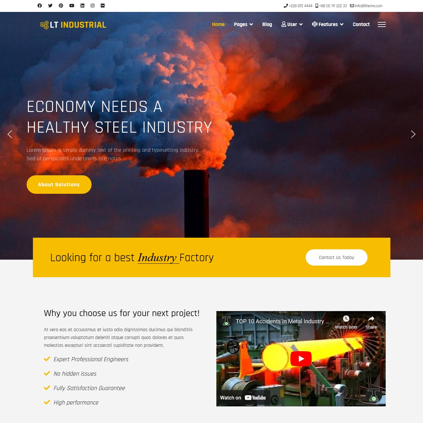 LT Industrial Manufacturing Services Free Joomla Template