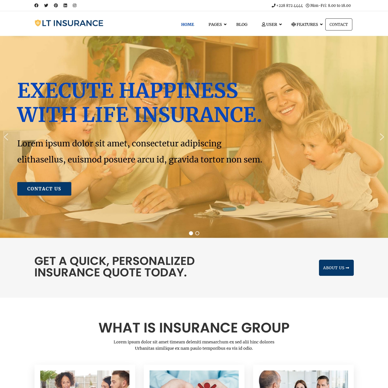 LT Insurance Financial Services Free Joomla Template