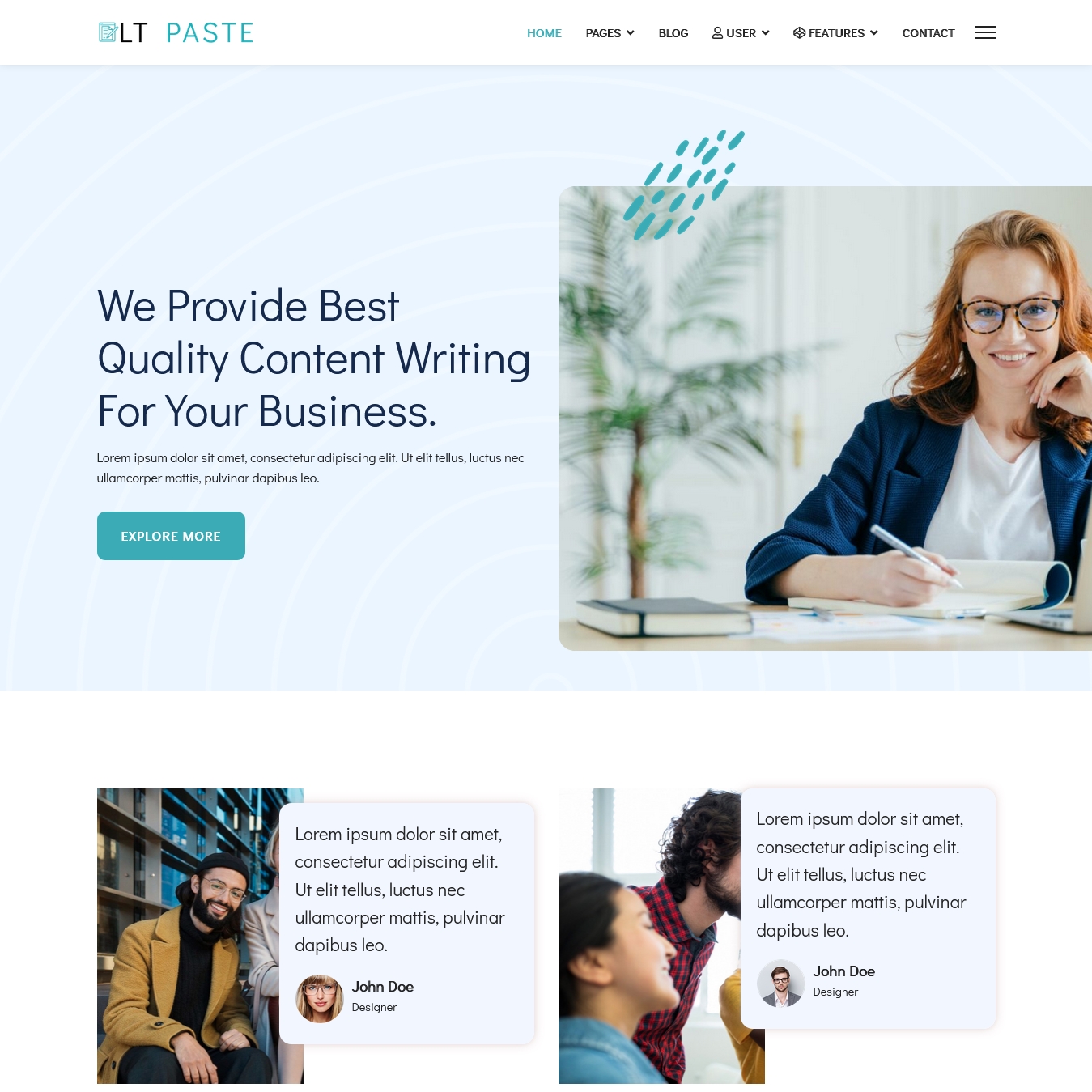 LT Paste Free Responsive Content Marketing Joomla Template