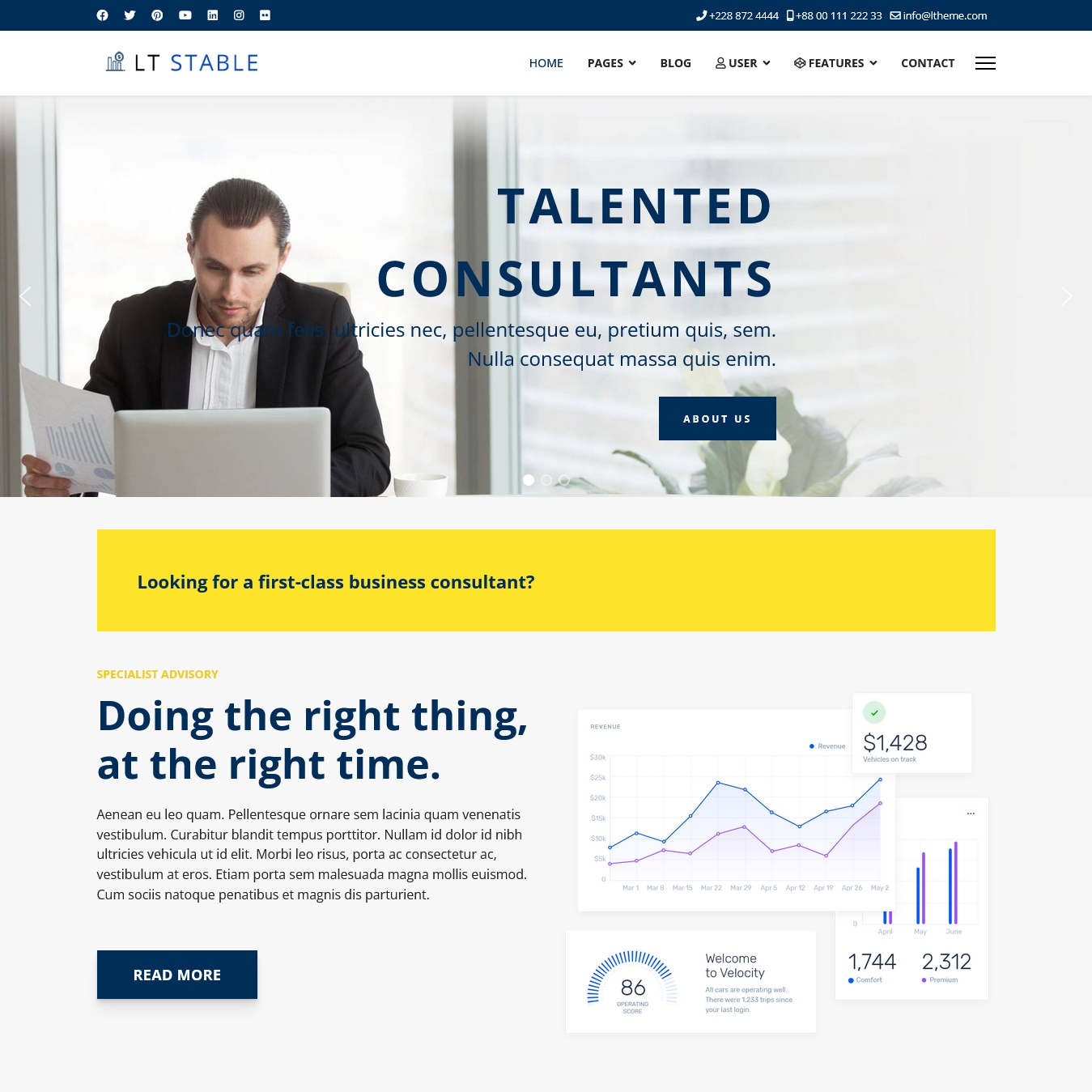 LT Stable Business Free Joomla Template