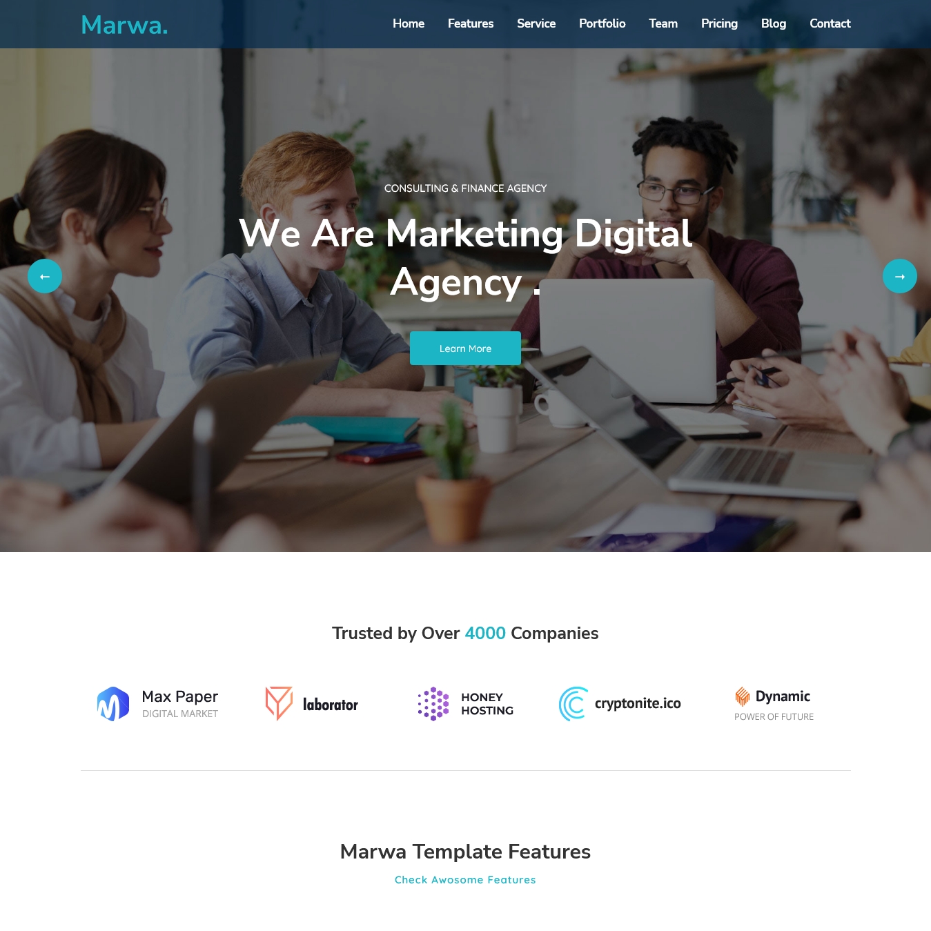 Marwa Digital Agency WordPress Theme