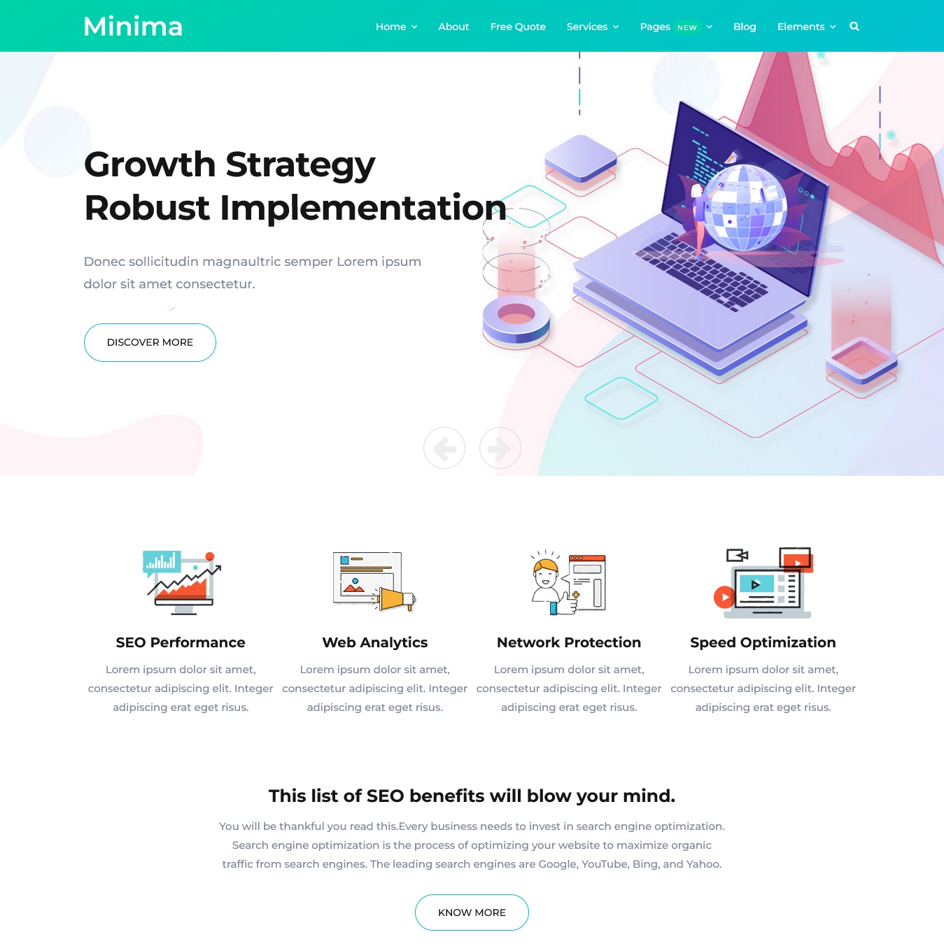 Minima Digital and Online Marketing Joomla 3 and Joomla 4 Template