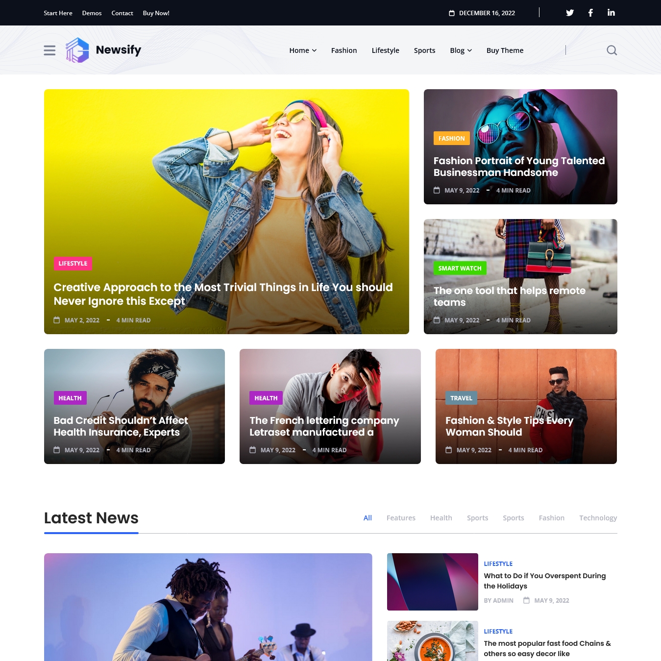 Newsify News Magazine WordPress Theme