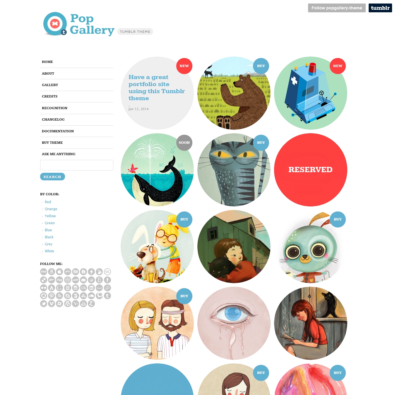 Pop Gallery Tumblr Theme