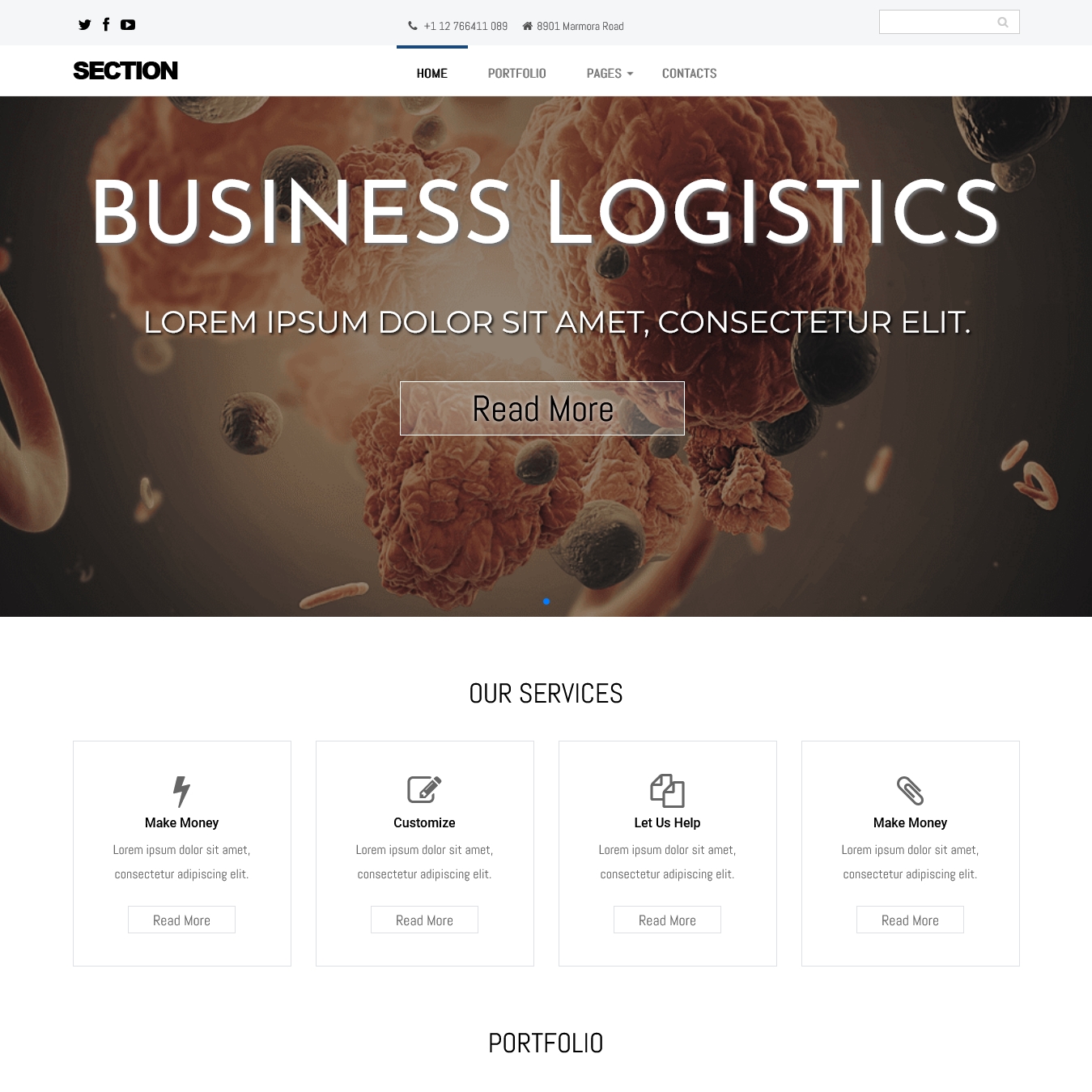 Section Portfolio Joomla Template