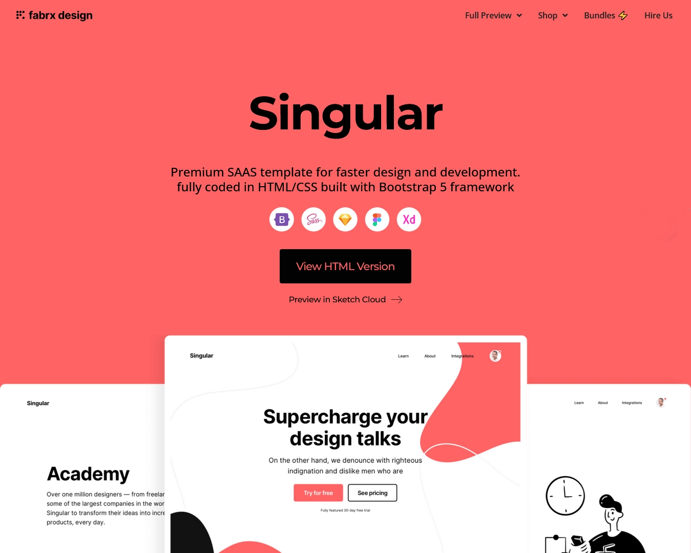 Singular SAAS Website Template for Bootstrap 5