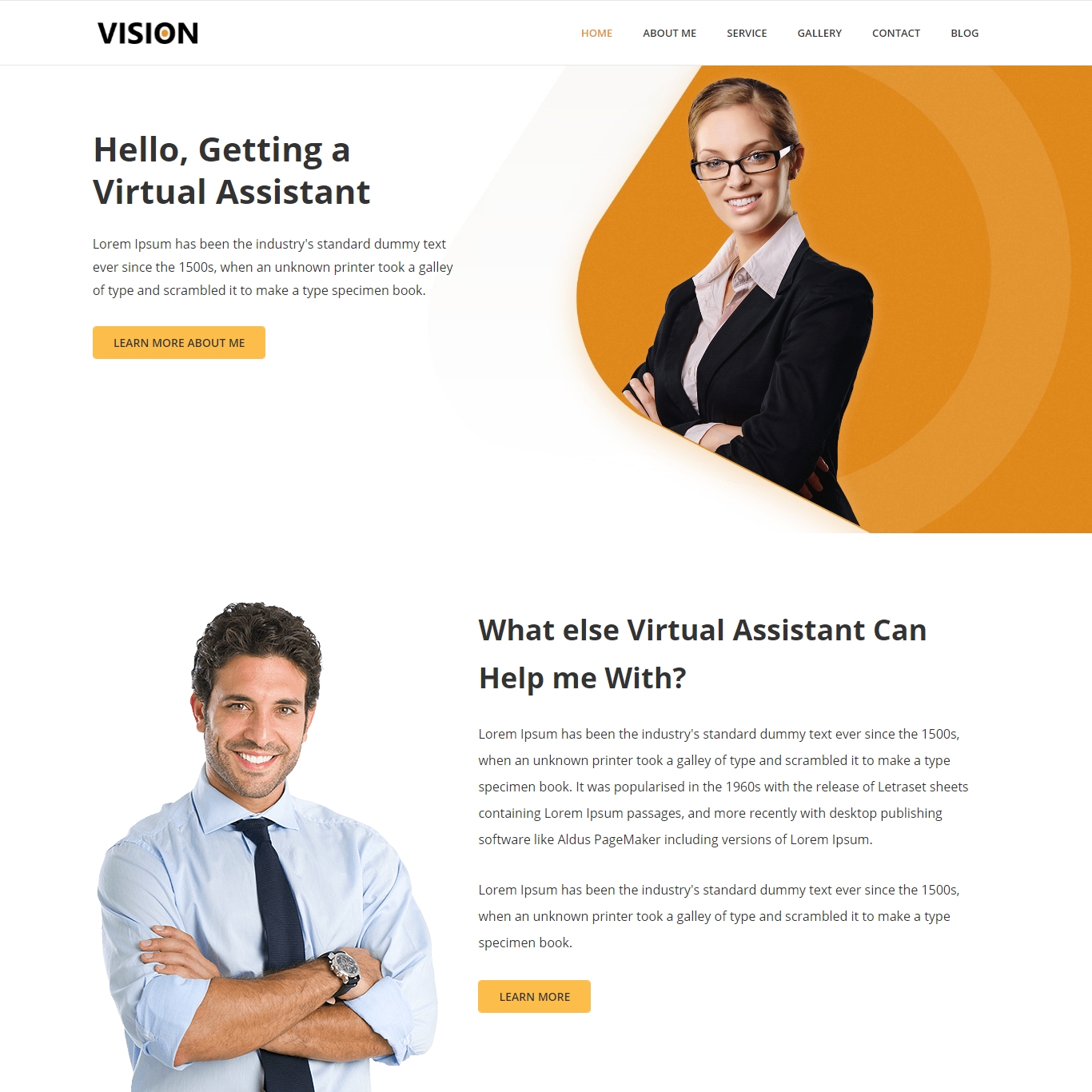Vision Virtual Assistant WordPress Theme