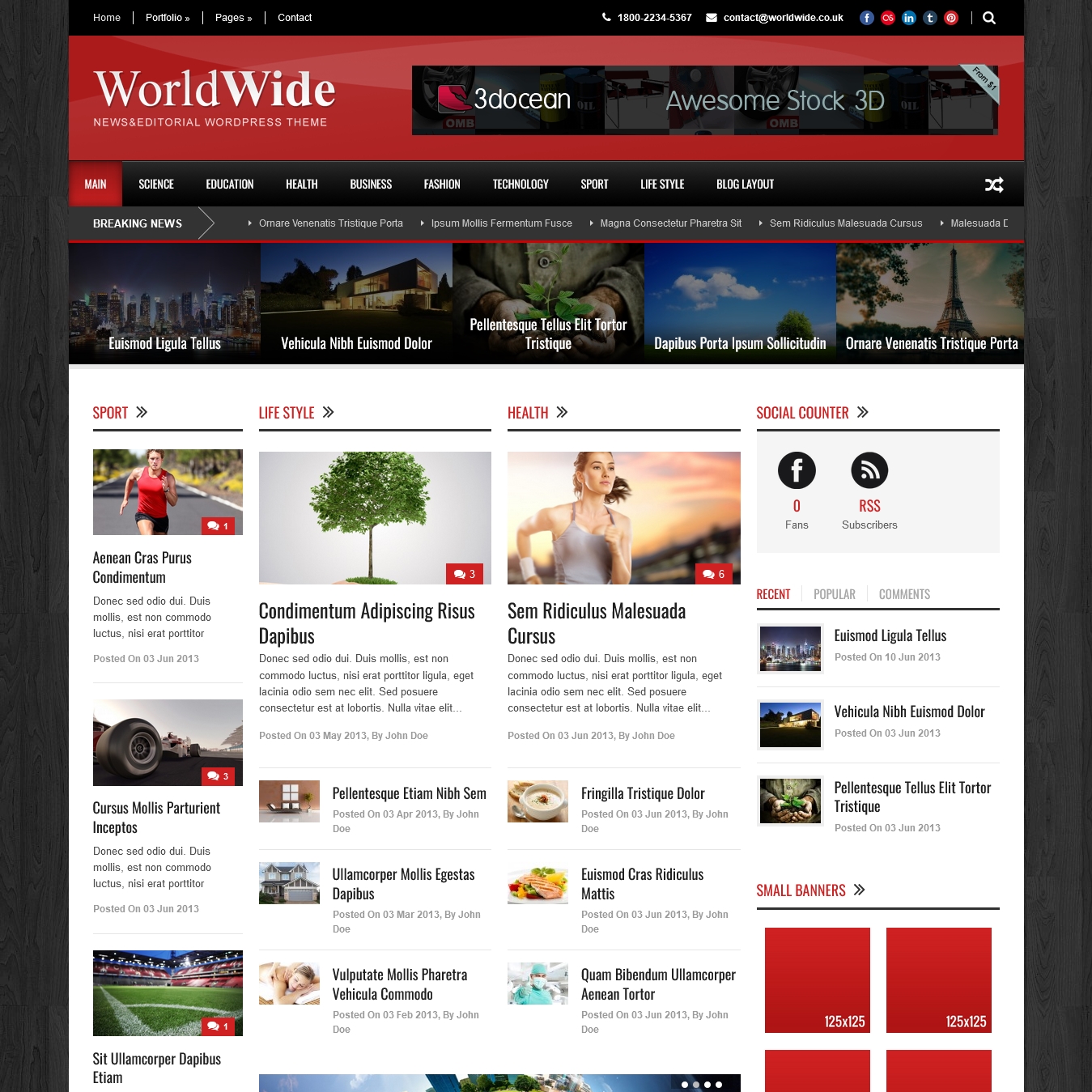 World Wide Premium Magazine WordPress Theme