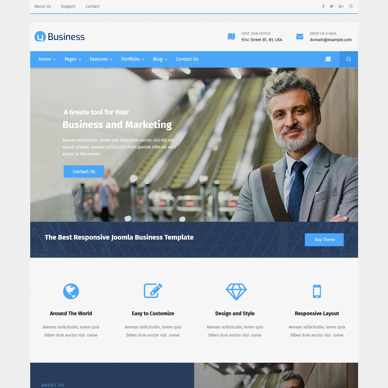 YbusiNess Responsive Joomla Business Template