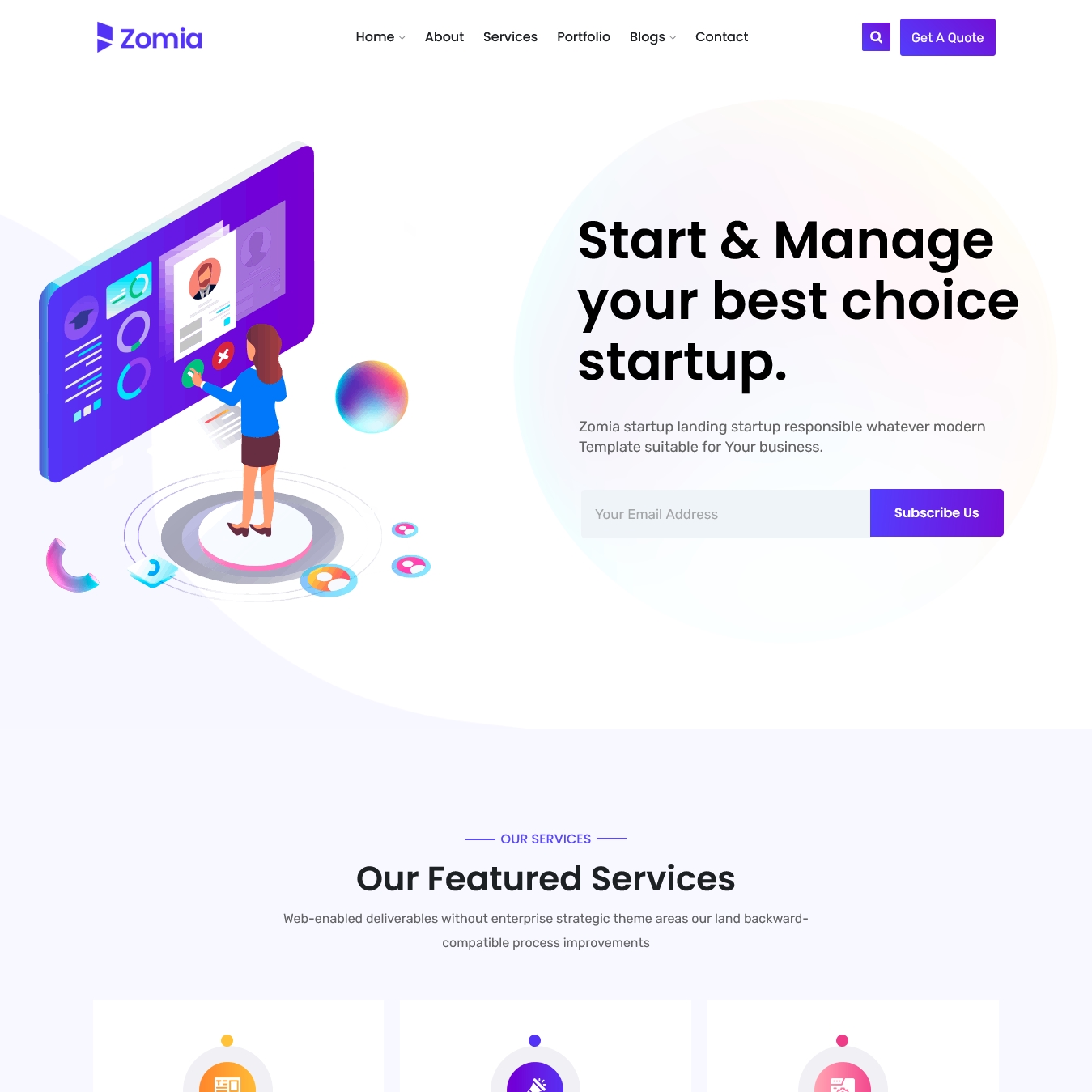 Zomia Startup Agency WordPress Theme