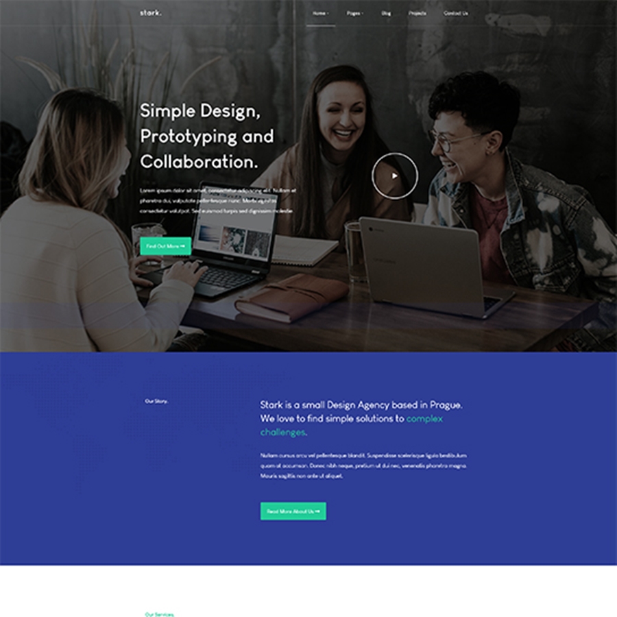 JA Stark Free Business Joomla Template built with T4 Framework