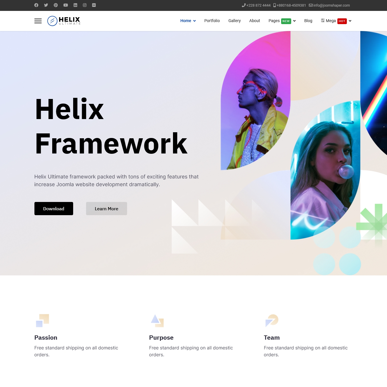 Helix Ultimate Free Joomla Template