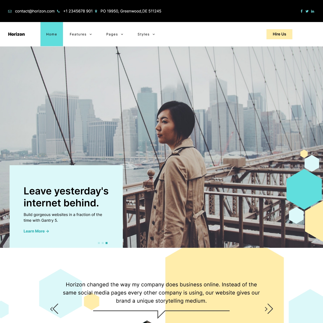 Horizon Joomla Template