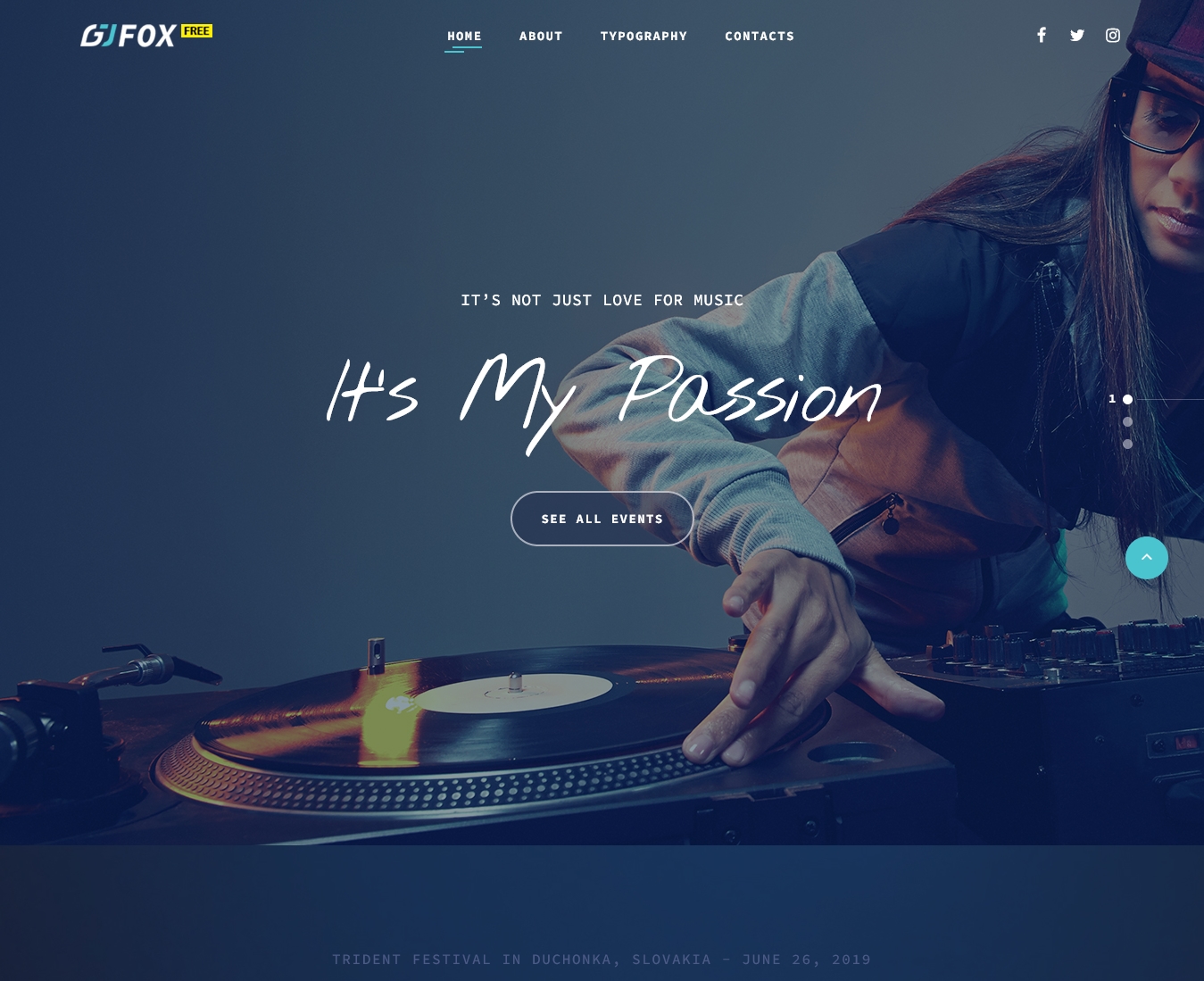 Free Music Website Template