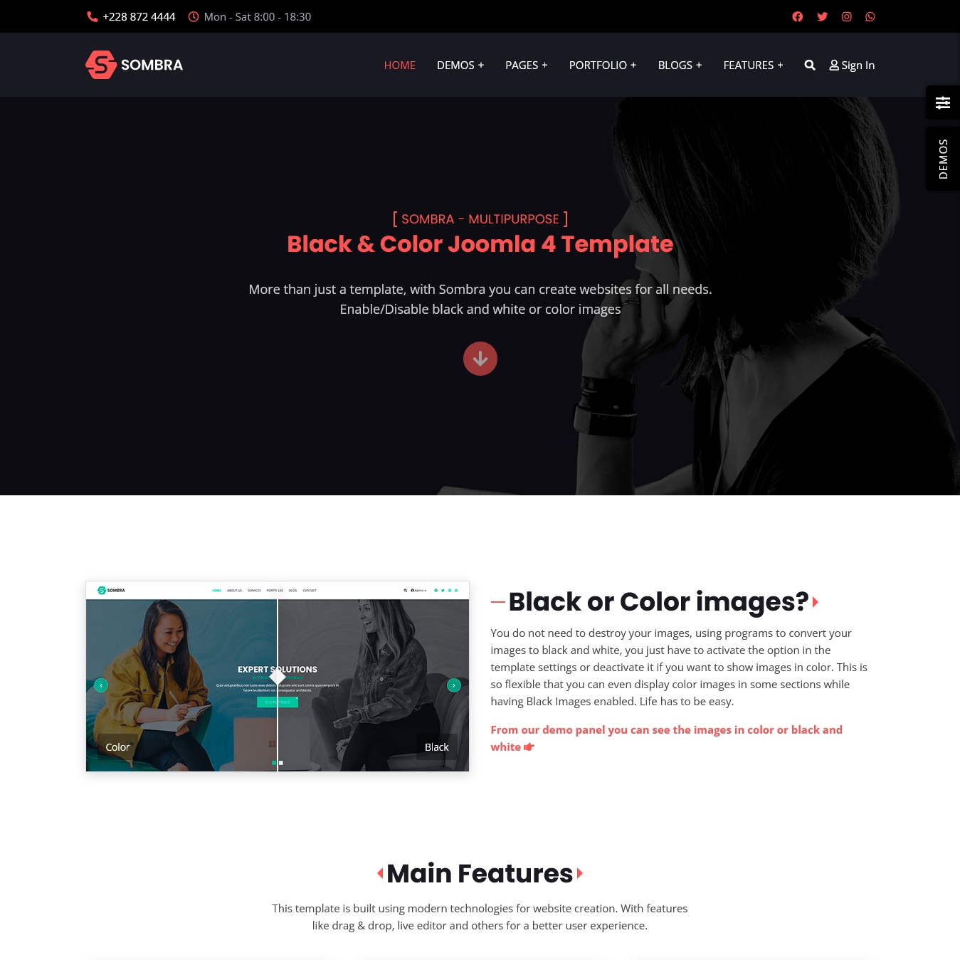 Sombra Multipurpose Joomla Template