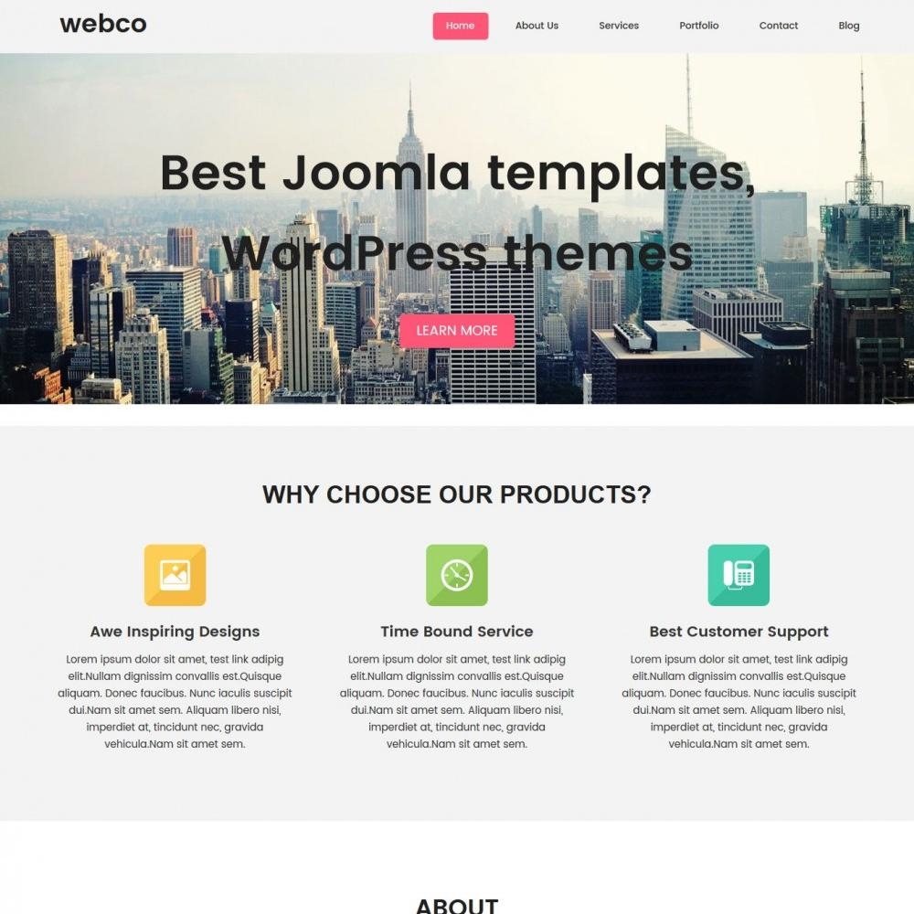 Webco Free WordPress Theme for Web Design Agency